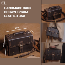 Handmade Dark Brown Epsom Leather Bag