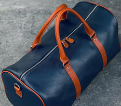 Handmade Deep Blue Duffle – Genuine Leather