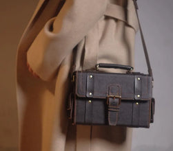 Handmade Dark Brown Epsom Leather Bag